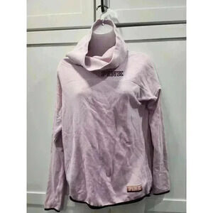 Pink Victorias Secret Women Sweatshirt XSMALL Pink Logo Long Sleeve Cowl Neck